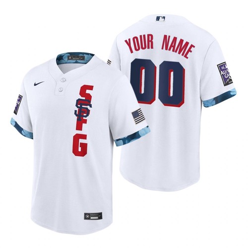 Men's San Francisco Giants Active Player Custom 2021 White All-Star Cool Base Stitched MLB Jersey